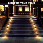16-Pack Black Solar Gutter Lights, Outdoor LED
