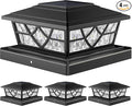 4-Pack Solar Post Cap Lights, Cool White Waterproof