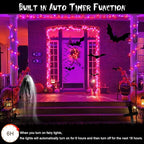 Halloween Backyard String Lights 2-Pack, 66ft 200 LED Waterproof
