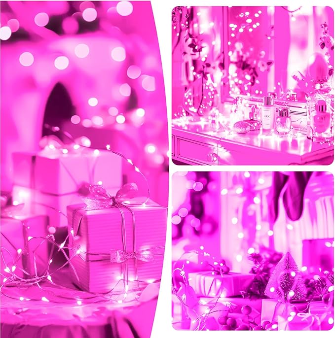 16ft Christmas LED String Lights, Waterproof Timer Lights