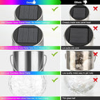 12-Pack Decorative Globe Solar Lanterns for Outdoor, Waterproof LED