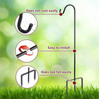 48" Shepherd's Hooks, Heavy-Duty Garden Stakes
