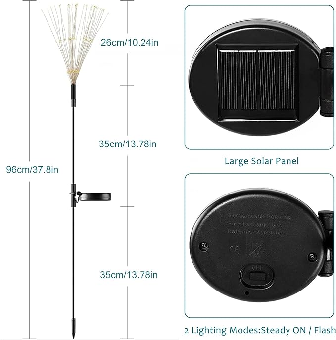 2-Pack Solar Landscape Lights for Garden