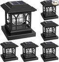 Warm White Solar Fence Post Caps 6-Pack, Yard LED