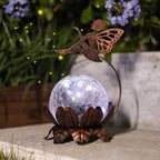 Solar Crackle Garden Statue Light, Outdoor Decor