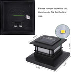 6-Pack Warm White Solar Patio Post Lights, Outdoor LED Caps