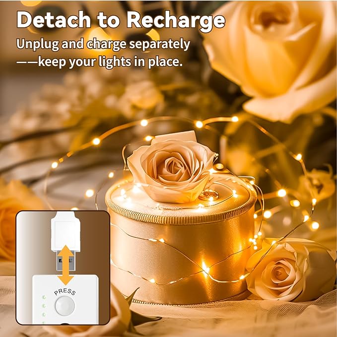 Christmas Yard String Lights, 16ft 50 LED Waterproof