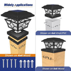16-Pack Bright Solar Post Cap Lights for Fence, LED