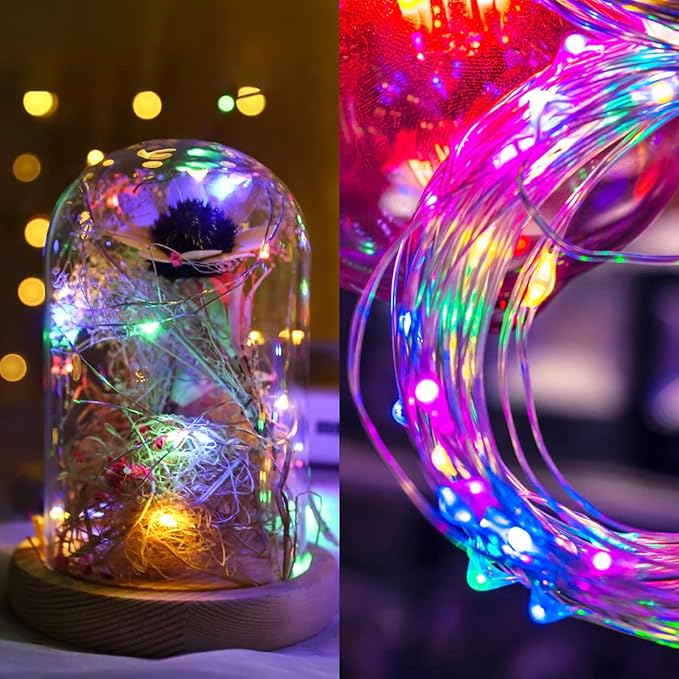 4-Pack Christmas String Lights, 20ft 60 LED Waterproof Twinkle Lights