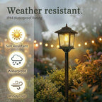 Warm White Solar Pole Lantern, Outdoor Post Lighting