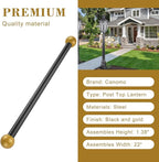 Post Light Pier Mount Adapter, 22" Heavy-Duty