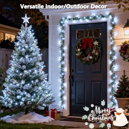 2-Pack Christmas String Lights, 18ft 50 LED Waterproof Twinkle Lights