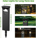 6-Pack Solar Pathway Lights, Waterproof LED Yard Lights