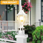 Lamp Post Light for Outdoor Posts, White Waterproof