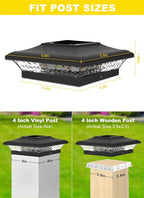 18-Pack Upgraded Solar Post Cap Lights for Fence, LED