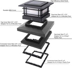 4-Pack Fence Post Cap Lights, Solar LED