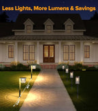 4-Pack Solar Pathway Lights, IP65 Waterproof LED Walkway Lights
