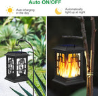 2-Pack Elegant Hanging Solar Lanterns for Backyard, Waterproof LED