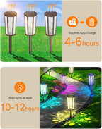 Warm White Solar Pathway Lights 8-Pack, Driveway LED