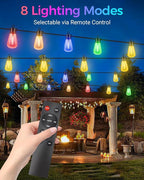 Outdoor Globe Café String Lights, 120ft LED Bulbs
