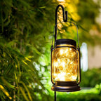 4-Pack Hanging Solar Lanterns, Waterproof LED Patio Lights