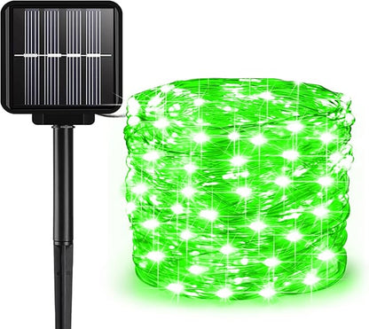 Solar String Lights Outdoor, 66 Feet 200 LEDs 8 Modes Solar Fairy Lights for Outside, Waterproof Outdoor Light for Patio Yard Christmas Tree Halloween Wedding Party Decorations, Green