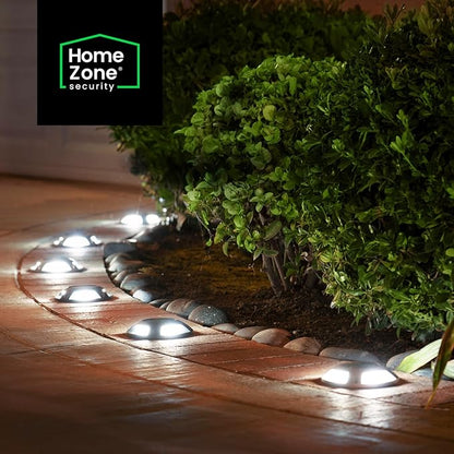 Home Zone 12 Packs Outdoor Solar Deck Light, Black, 120 Lumens Total, Waterproof, Dusk to Dawn, Aluminum Plastic Case for Decor Fence Step Pathway Backyard Garden