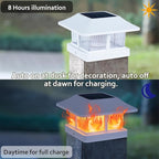 2-Pack Solar Post Cap Lights, White Waterproof