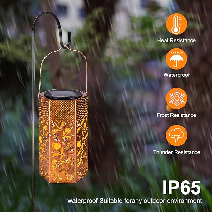 Dragonfly Solar Outdoor Lanterns, Charming Waterproof LED