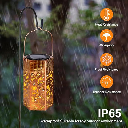 Dragonfly Solar Lanterns Outdoor Waterproof - Mothers Day Gifts for Mom Grandma, Birthday Gifts for Women, Solar Lights Outdoor Garden Decor for Outside