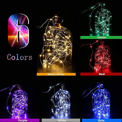 12-Pack 30 LED Christmas Twinkle Lights, 10ft Waterproof for Yard
