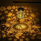 2-Pack Metal Hummingbird Solar Lanterns for Backyard, Waterproof LED