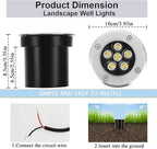 Solar Ground Disk Lights, Cool White Waterproof LED