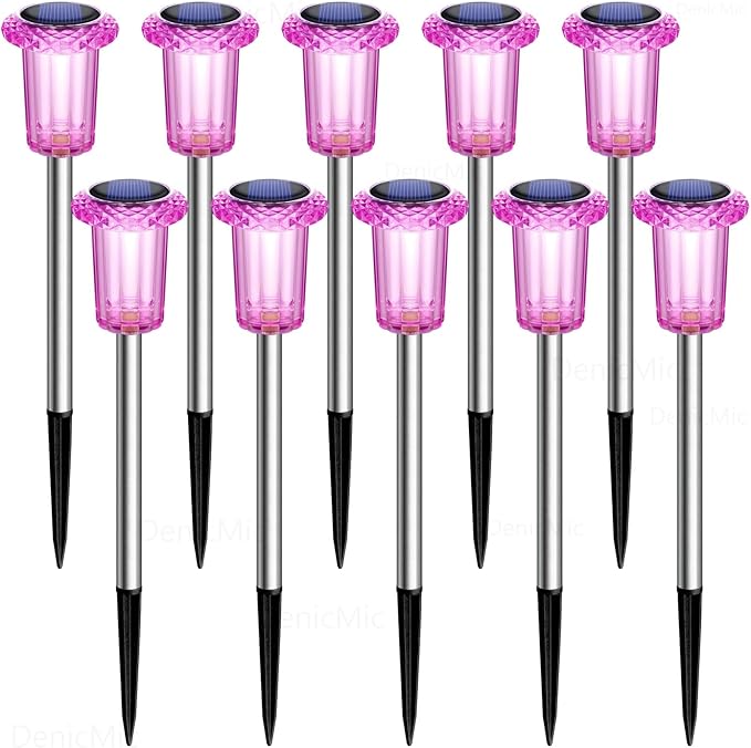 10-Pack Solar Path Lights, Outdoor Garden LED