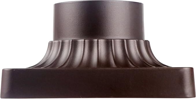 Pier Mount Adapter 2 Pack, Cast Aluminum Outdoor Post Light Base for 3" Post Light Fixtures, Parts Kits Included, 5.6" W*5.6" L*2.9" H in Bronze Finish