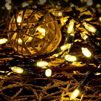 2-Pack 33ft Christmas LED String Lights, Waterproof Timer Lights