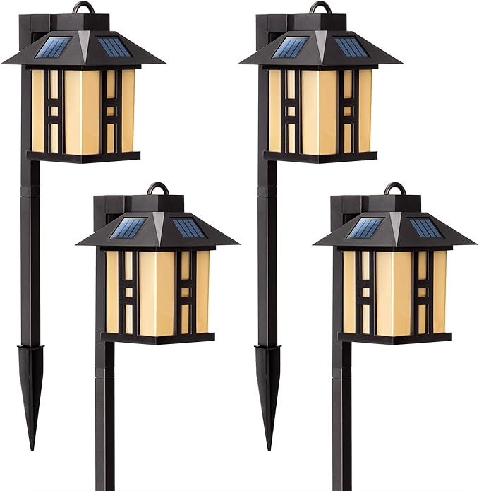 Solar Pathway Lights 4-Pack, Driveway LED