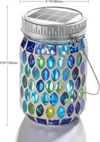 2-Pack Mosaic Solar Yard Lanterns, Charming Waterproof LED