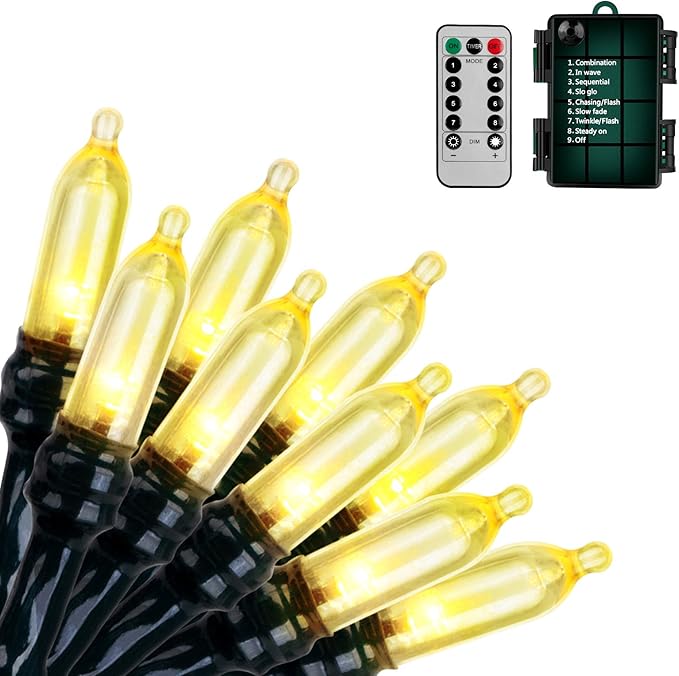 Christmas Backyard String Lights, 18ft 50 LED Waterproof