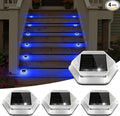 4-Pack Blue Solar Gutter Lights, Outdoor LED