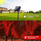 Deck String Lights, 80ft Red LED