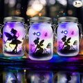 Butterfly Solar Lantern Set 3-Pack, Rustic Garden Lighting