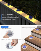 Solar Step Lights 4-Pack, Waterproof Wall