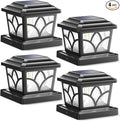 4-Pack Upgraded Solar Post Cap Lights for Fence, LED
