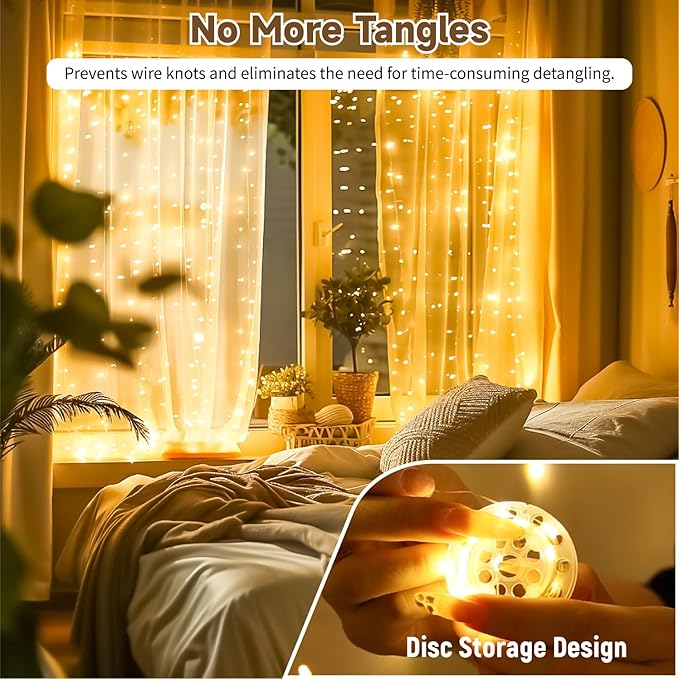 8ft LED Patio String Lights, Waterproof Outdoor