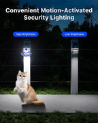 Sleek Solar Patio Lights 4-Pack, Motion Sensor LED