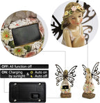 Solar Flower Statue Light 9.45", Yard Decor