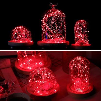 6-Pack 6ft Christmas LED String Lights, Waterproof Timer Lights