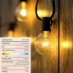100ft White String Lights for Patio, Waterproof LED