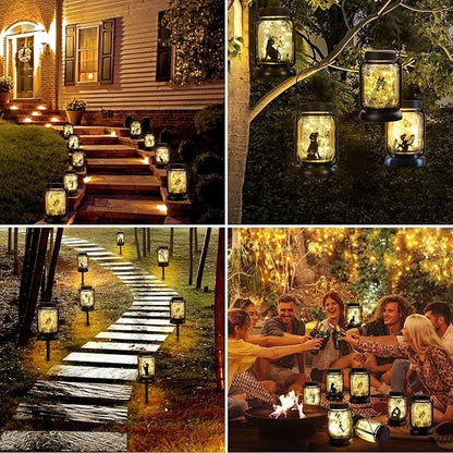 Butterfly Solar Lantern Outdoor Garden Lights, Butterfly Gift for Women Mothers' Day Gift for Mother/Grandma/Women Yard Gift, Lamp Decor,Outdoor Solar Lanterns